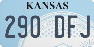 KS license plate 290DFJ