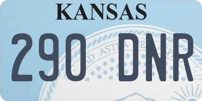 KS license plate 290DNR