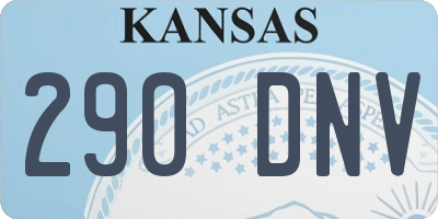 KS license plate 290DNV