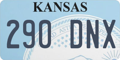KS license plate 290DNX