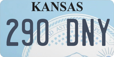 KS license plate 290DNY