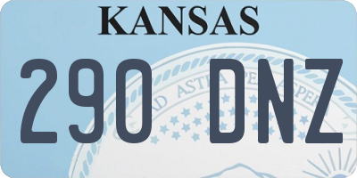 KS license plate 290DNZ