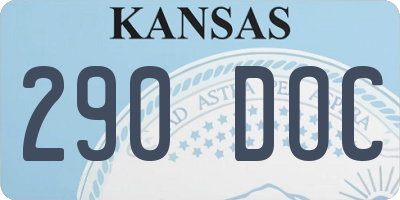 KS license plate 290DOC