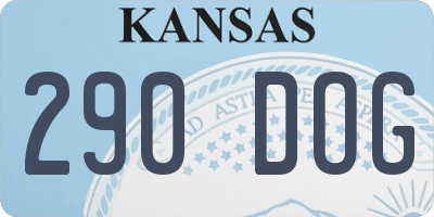 KS license plate 290DOG