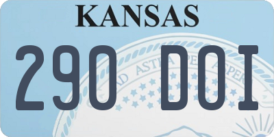KS license plate 290DOI