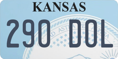 KS license plate 290DOL
