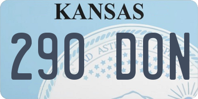 KS license plate 290DON