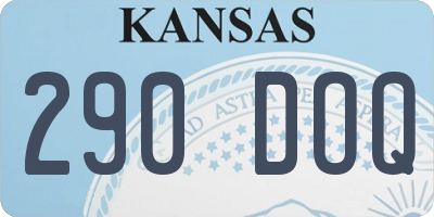 KS license plate 290DOQ