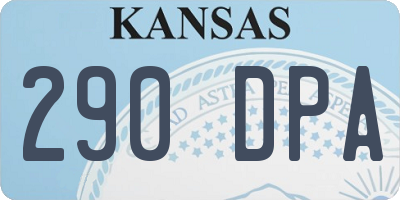 KS license plate 290DPA