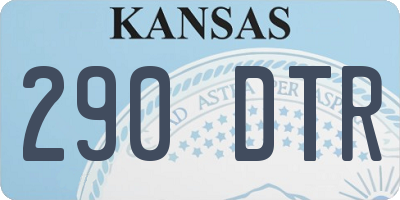 KS license plate 290DTR