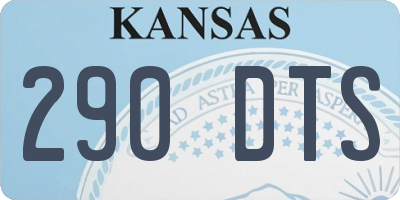 KS license plate 290DTS