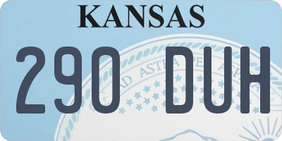 KS license plate 290DUH