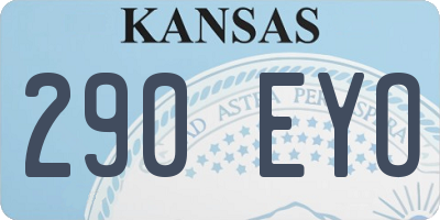 KS license plate 290EYO