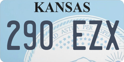 KS license plate 290EZX