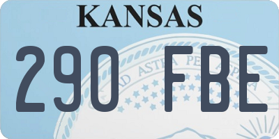 KS license plate 290FBE