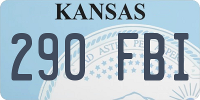 KS license plate 290FBI