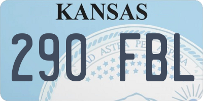 KS license plate 290FBL