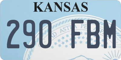 KS license plate 290FBM