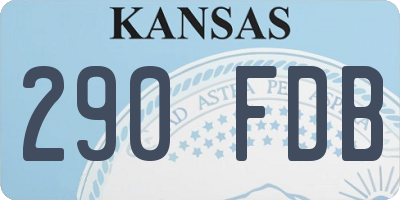 KS license plate 290FDB