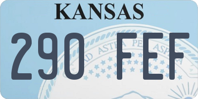 KS license plate 290FEF