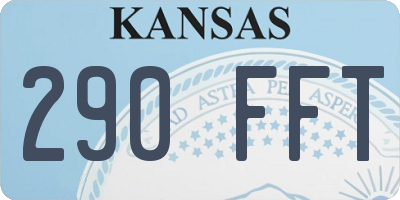KS license plate 290FFT