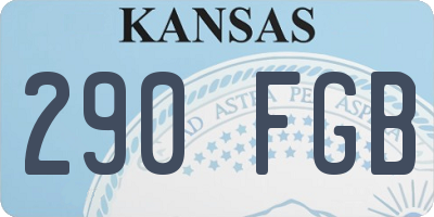 KS license plate 290FGB