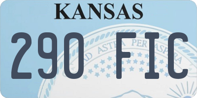 KS license plate 290FIC