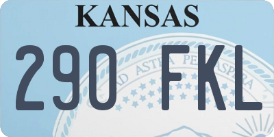KS license plate 290FKL