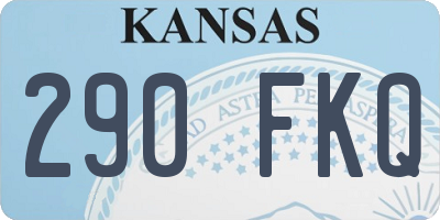 KS license plate 290FKQ
