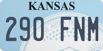 KS license plate 290FNM