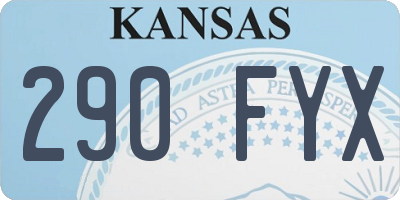KS license plate 290FYX