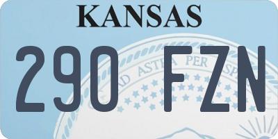 KS license plate 290FZN