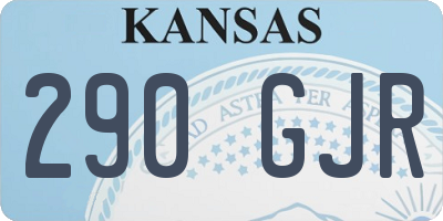 KS license plate 290GJR