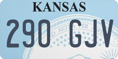 KS license plate 290GJV