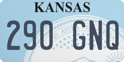 KS license plate 290GNQ