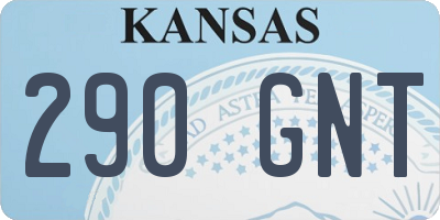 KS license plate 290GNT