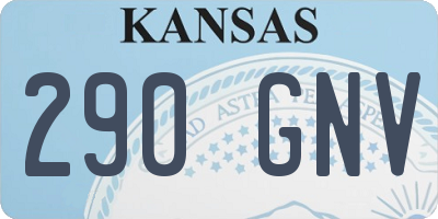 KS license plate 290GNV