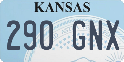 KS license plate 290GNX