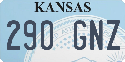 KS license plate 290GNZ