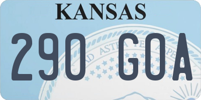 KS license plate 290GOA