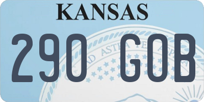 KS license plate 290GOB