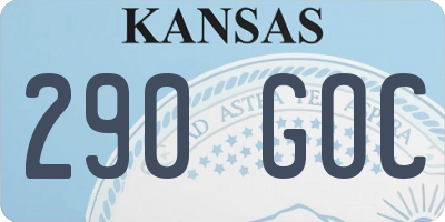 KS license plate 290GOC