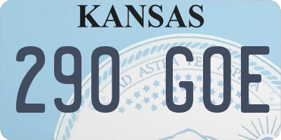 KS license plate 290GOE