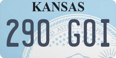 KS license plate 290GOI