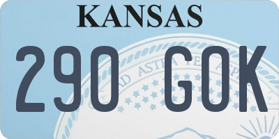 KS license plate 290GOK