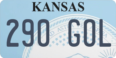 KS license plate 290GOL