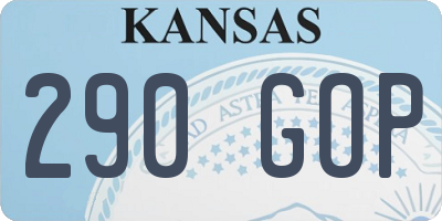 KS license plate 290GOP