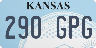 KS license plate 290GPG