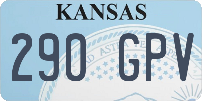 KS license plate 290GPV