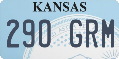 KS license plate 290GRM